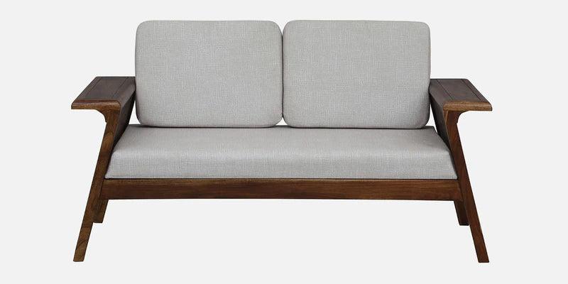 Sheesham Wood 2 Seater Sofa In Scratch Resistant Beige & Provincial Teak Finish - Ouch Cart 