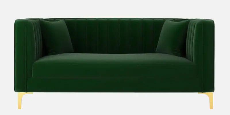 Velvet 2 Seater Sofa Green Colour - Ouch Cart 