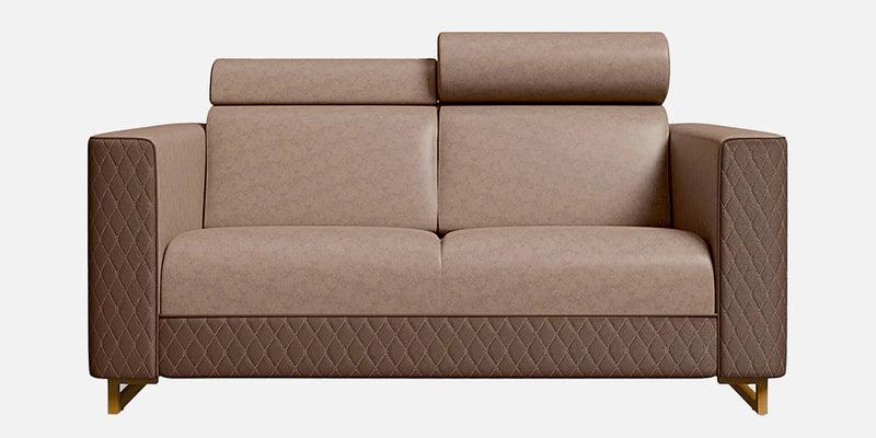 V3 Leatherette 2 Seater Sofa In Brown Colour - Ouch Cart 