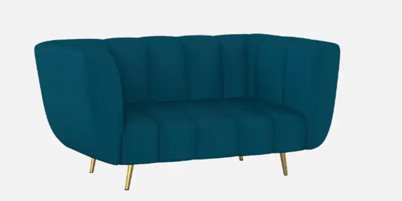 Fabric 2 Seater Sofa in Peacock Blue Colour - Ouch Cart 