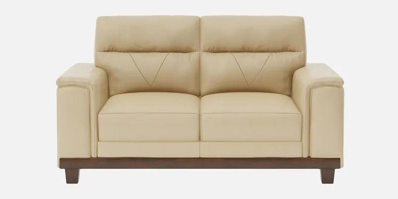 Leather 2 Seater Sofa in Beige Colour - Ouch Cart 