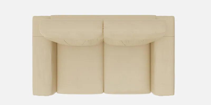 Leather 2 Seater Sofa in Beige Colour - Ouch Cart 