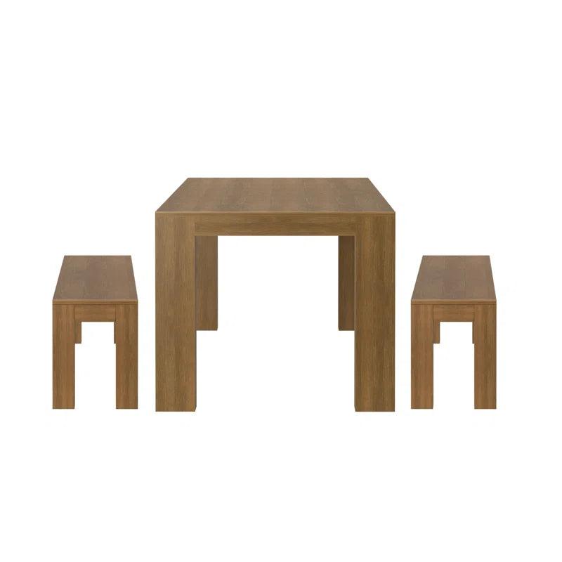 Pine Solid Wood Dining Set - Ouch Cart 