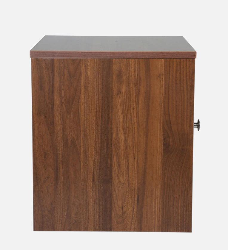 Bedside Table In Columbian Walnut Finish with Storage - Ouch Cart 