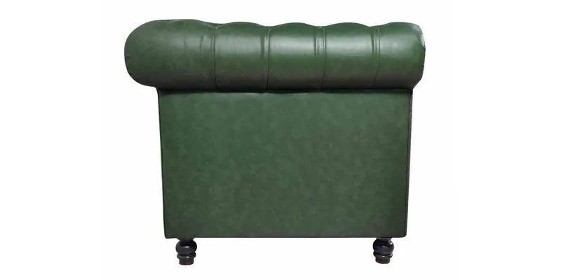 Leatherette Chesterfield 2 Seater Sofa In Olive Green Finish - Ouch Cart 