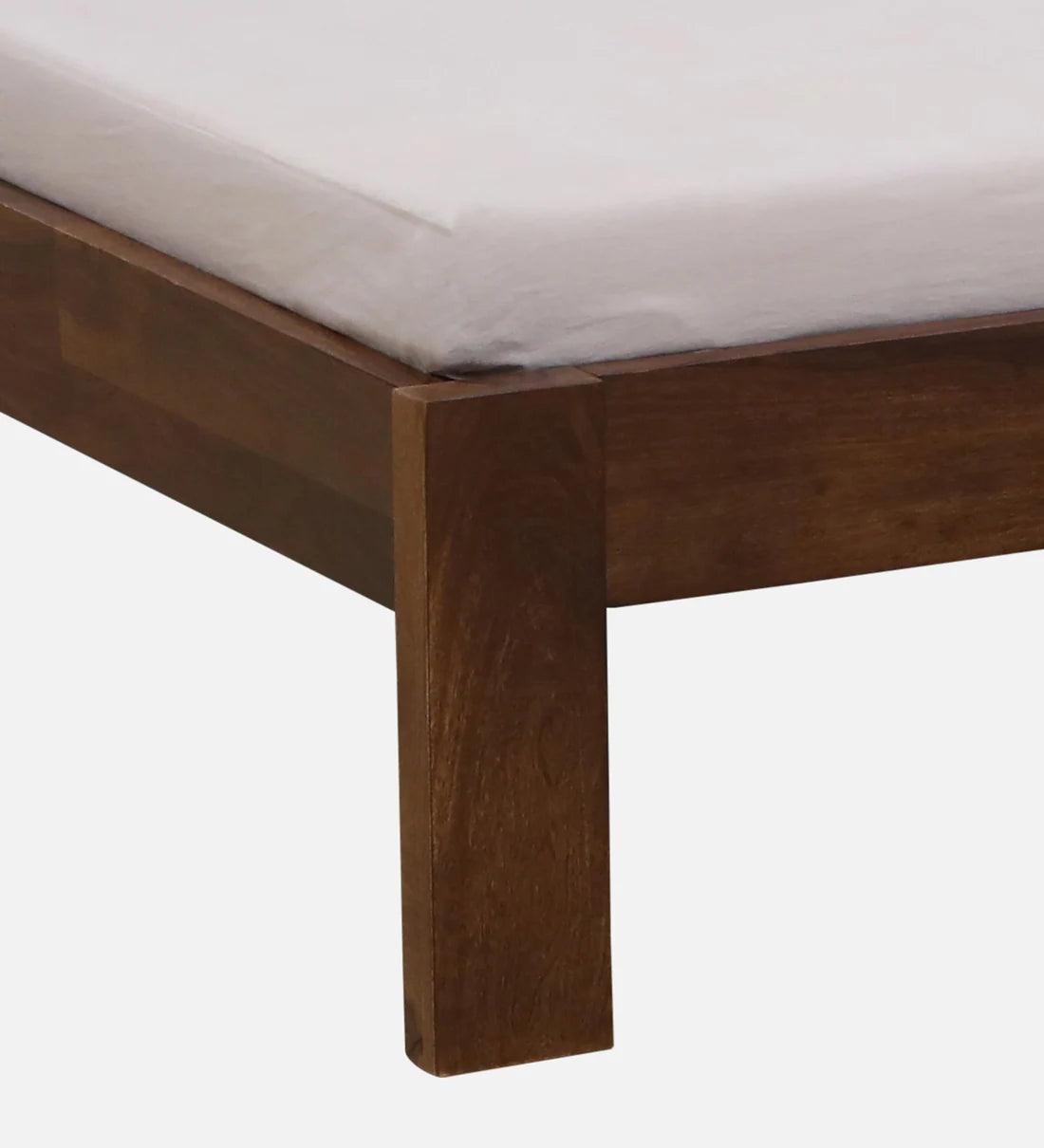 Bliss Cane King Size Bed In Scratch Resistant Teak Finish