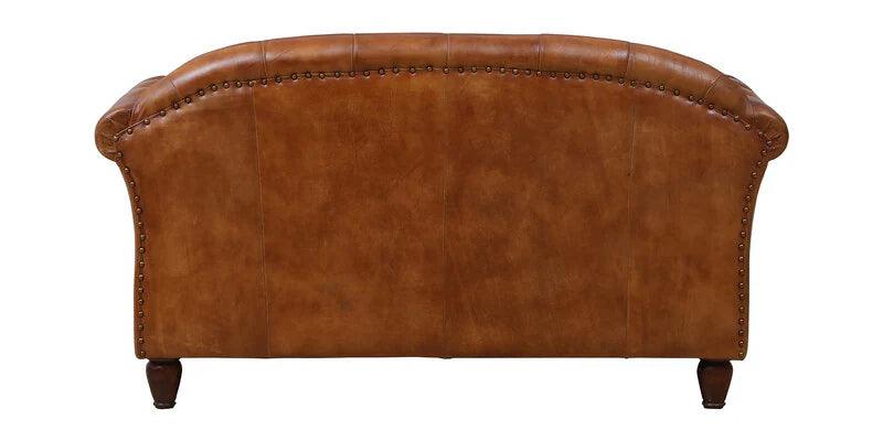 Leather 2 Seater Sofa In Antique Tan Colour - Ouch Cart 