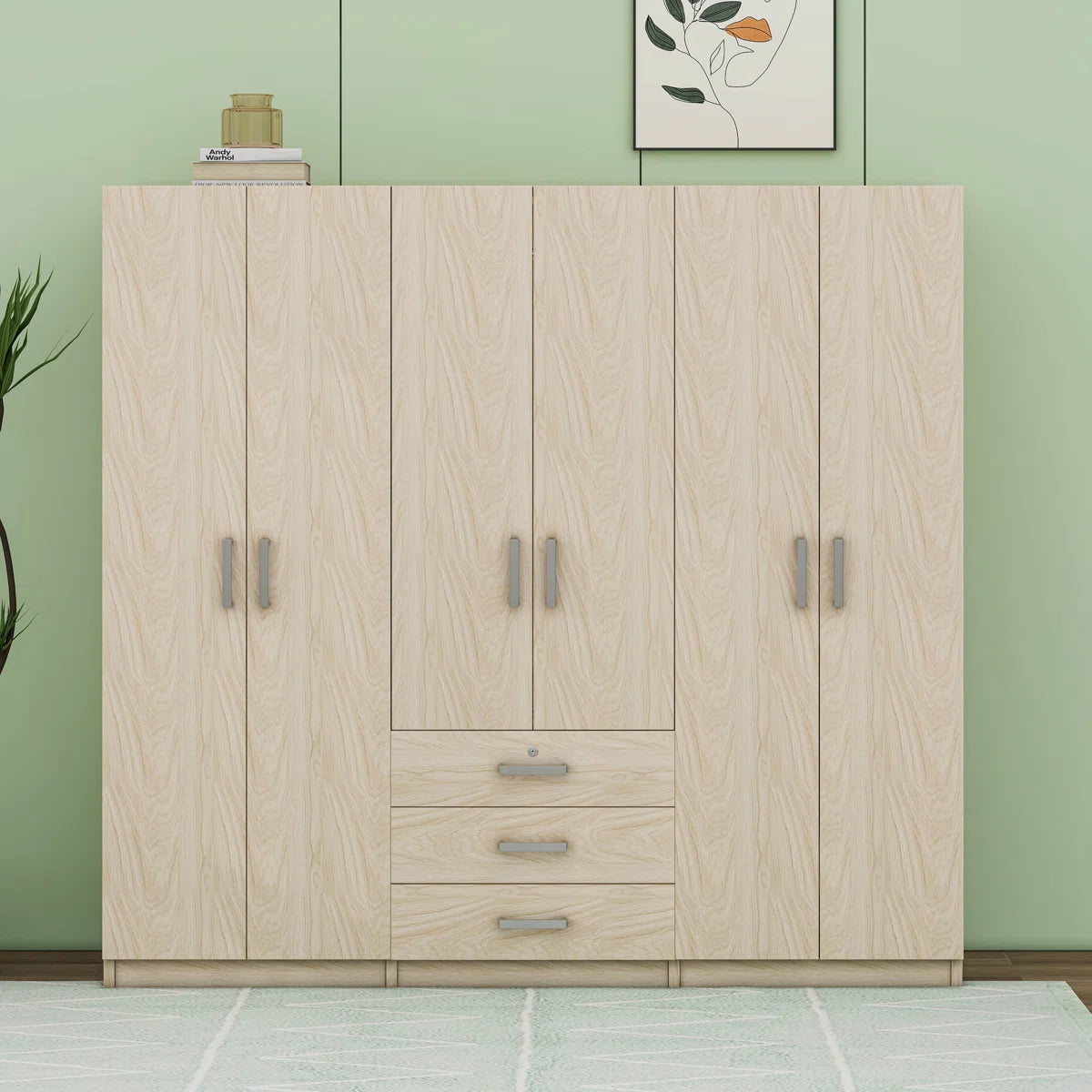 Eford 6-Doors Armoire with 3 Drawers
