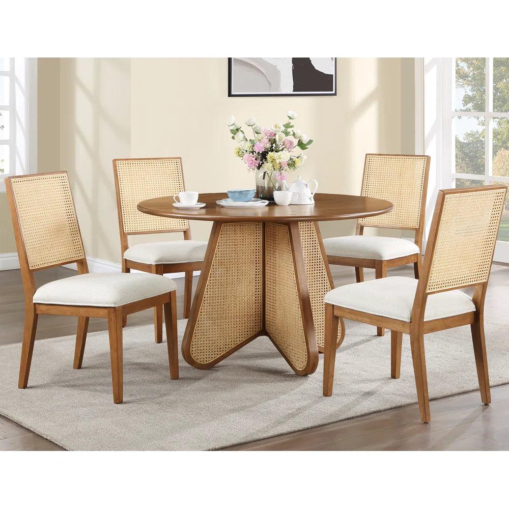 5 - Piece Pedestal Dining Set - Ouch Cart 