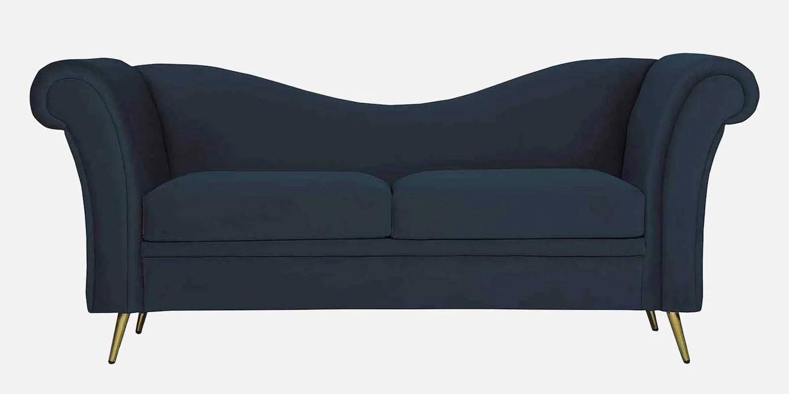 Velvet 2 Seater Sofa in Teal Blue Colour - Ouch Cart 