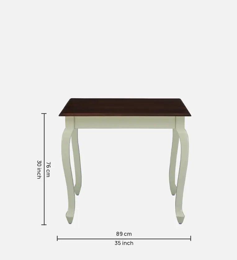 Solid Wood 4 Seater Dining Set In Tulip Finish - Ouch Cart 