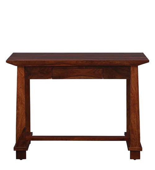 Isla Solid Wood Writing Table In Honey oak Finish - Ouch Cart 