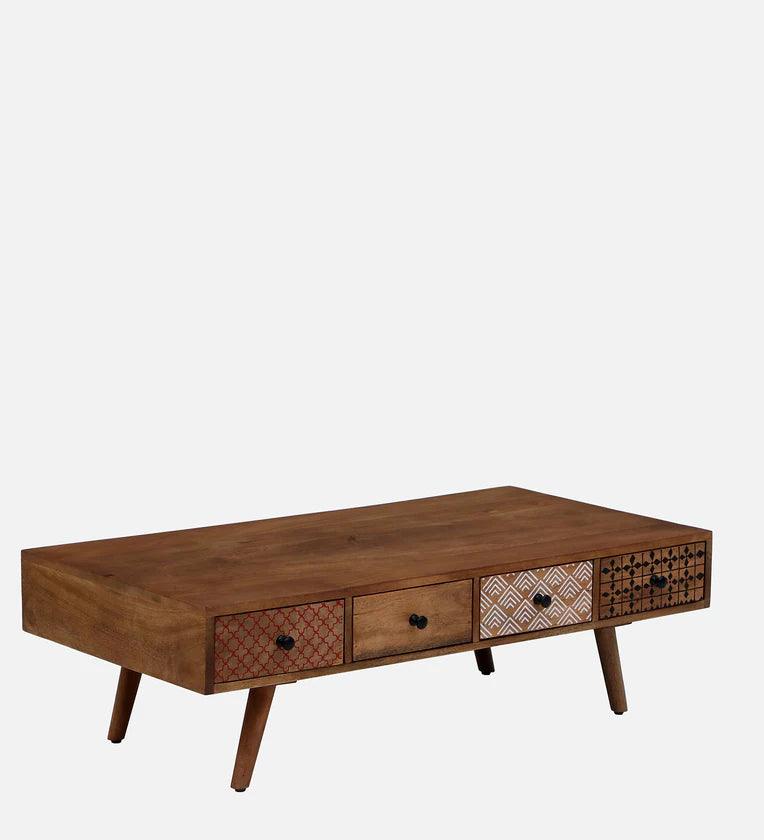 Solid Wood Coffee table Natural Finish - Ouch Cart 