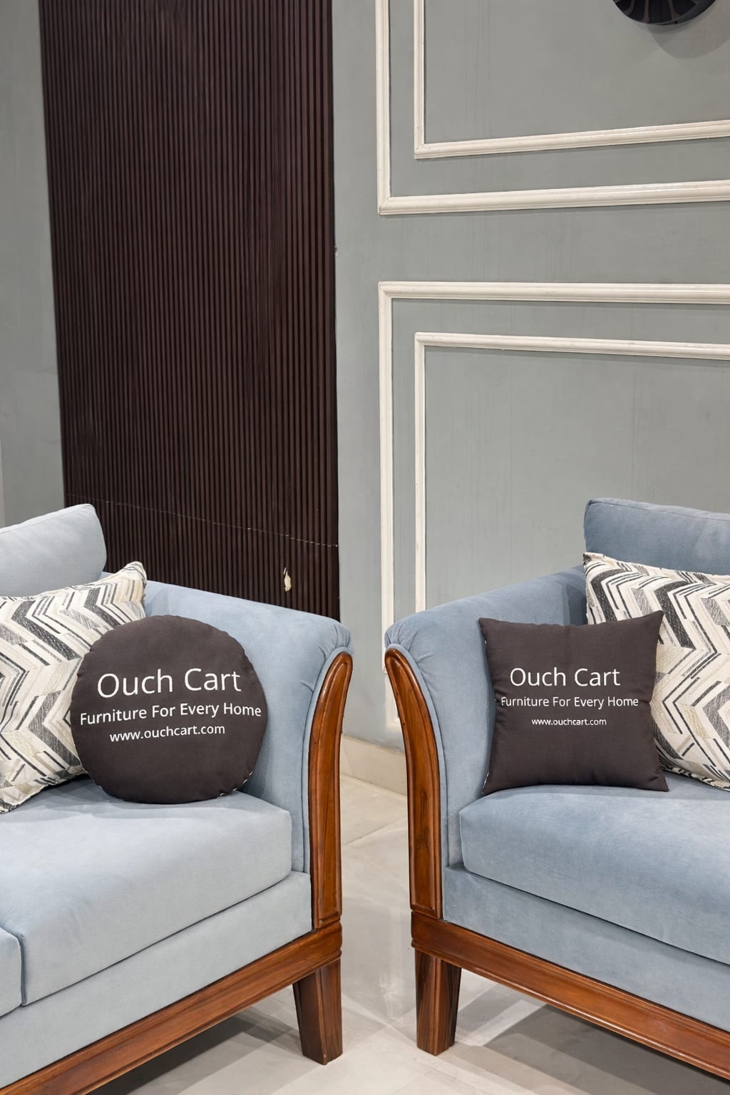 Modern Fabric Sofa Set (3+3 Seater) with Solid Wood Frame | Elegant Living Room Seating