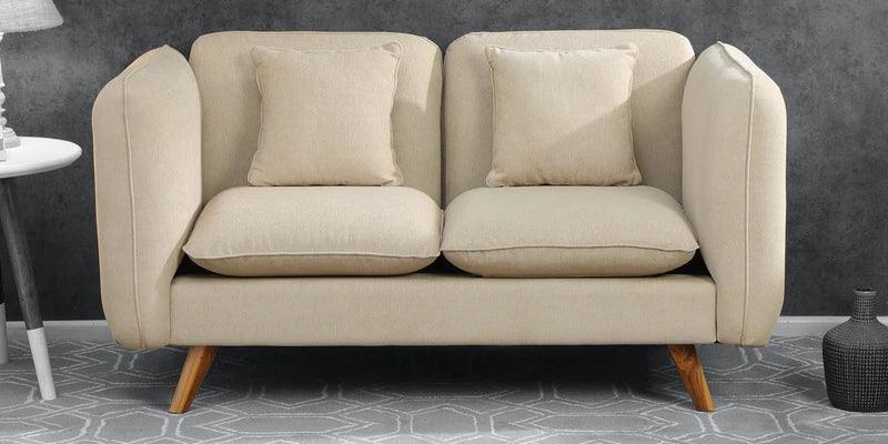 Fabric 2 Seater Sofa In Beige Colour - Ouch Cart 