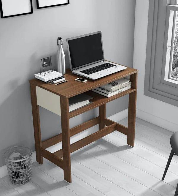 Simon Study Table in Frosty White Colour - Ouch Cart 