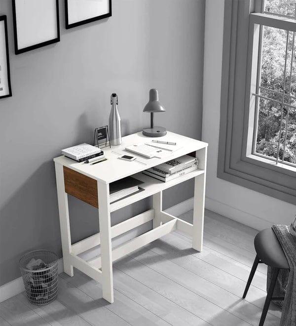 Simon Study Table in Frosty White Colour