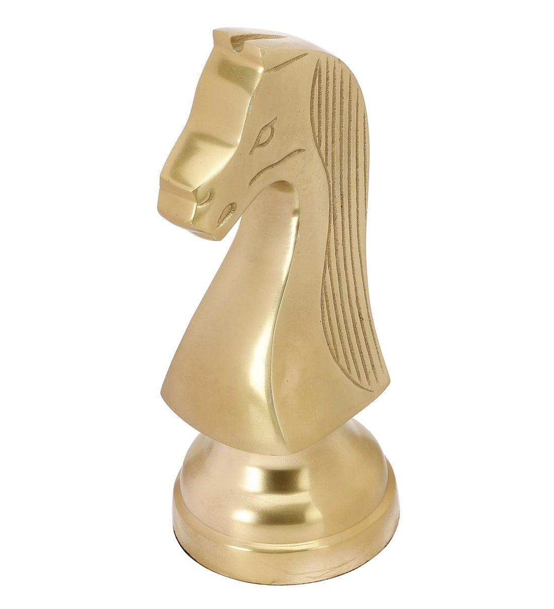 Chess Horse Gold Showpiece, - Ouch Cart 