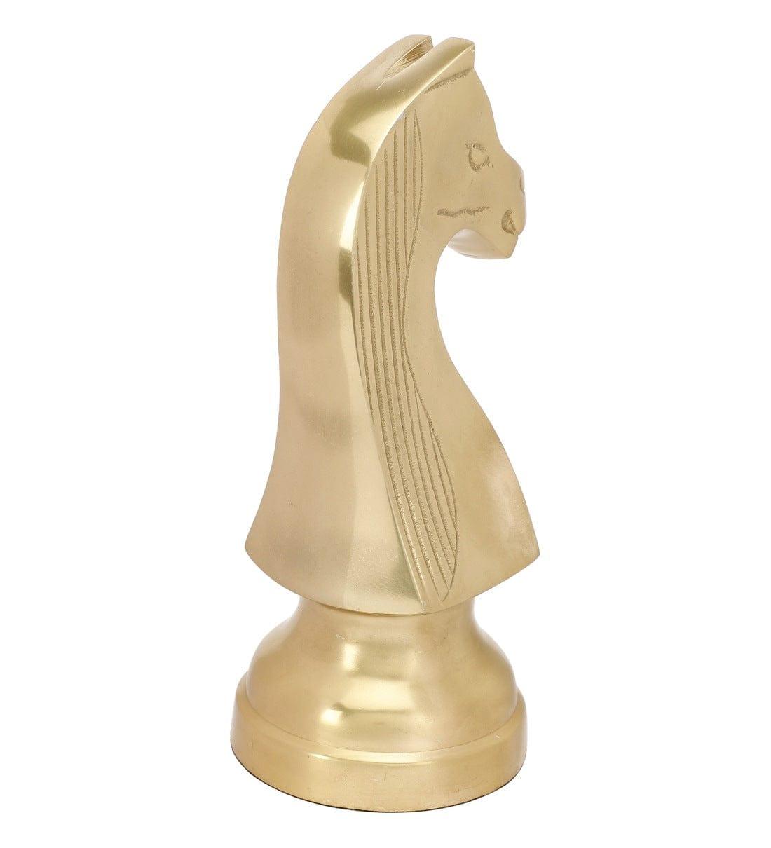 Chess Horse Gold Showpiece, - Ouch Cart 