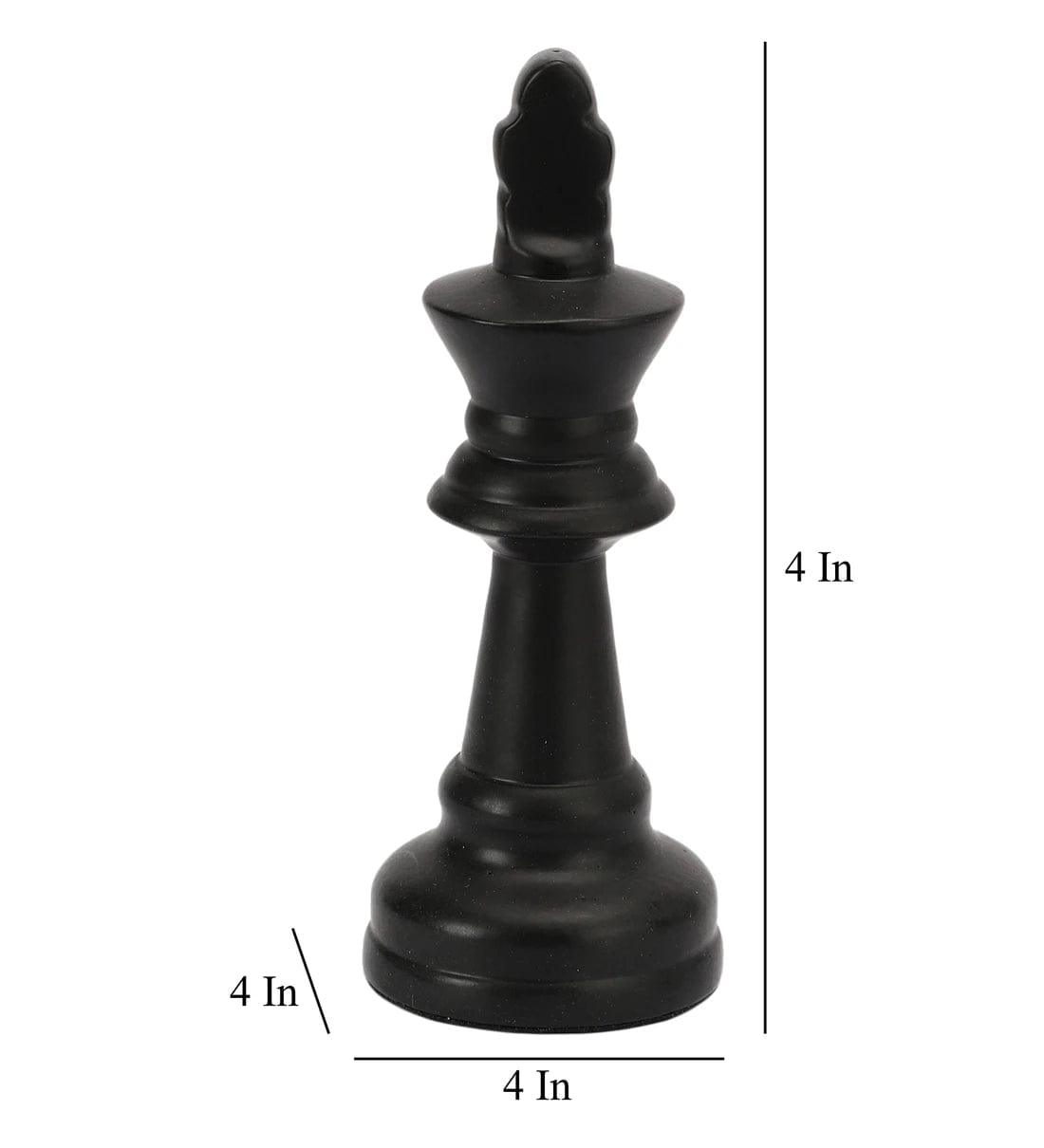 Chess King Black Showpiece - Ouch Cart 