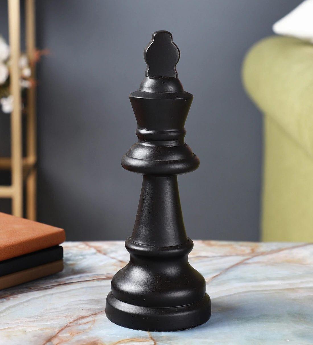 Chess King Black Showpiece - Ouch Cart 