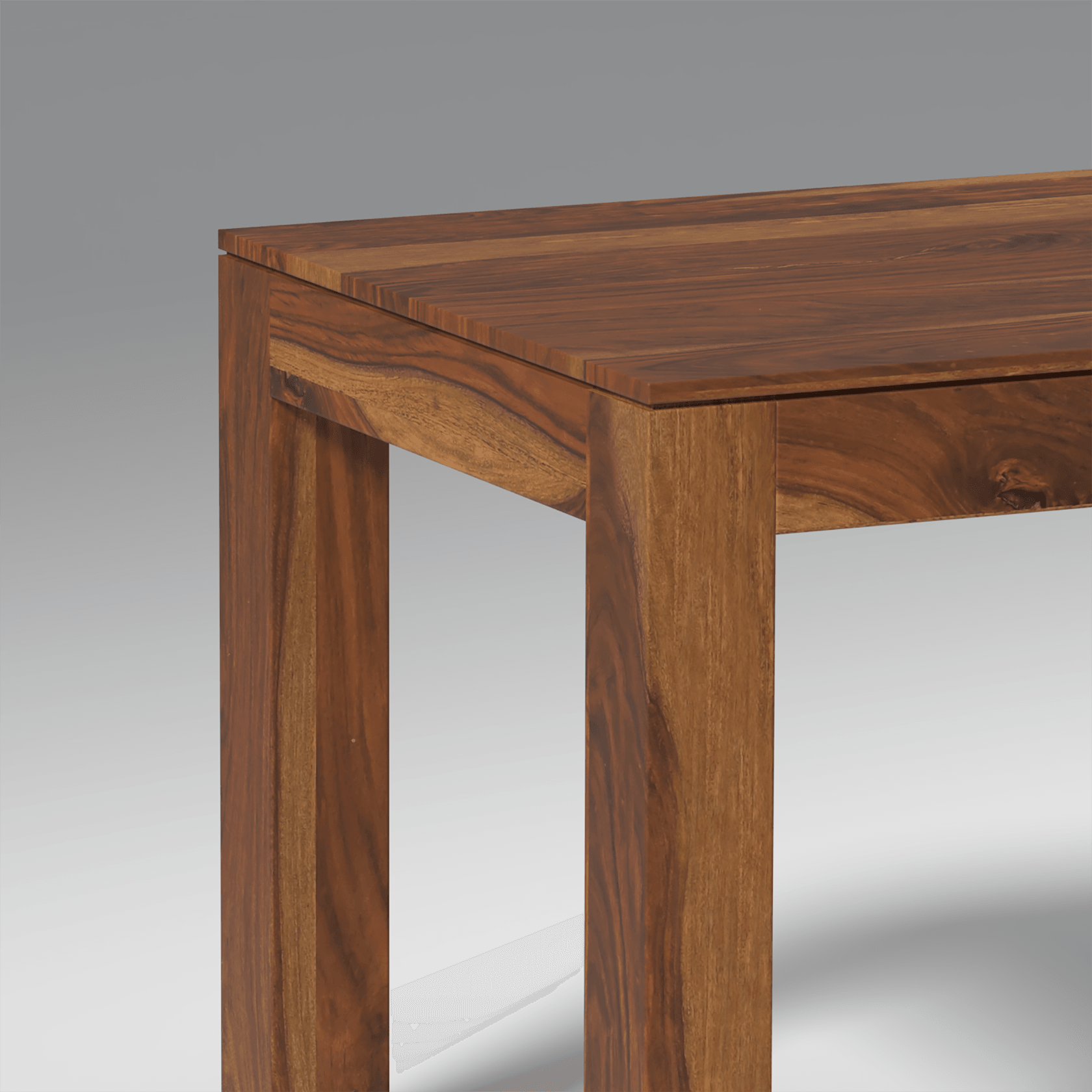 Mauro Sheesham Wood Dining Table Set In Light Honey Finish - Ouch Cart 