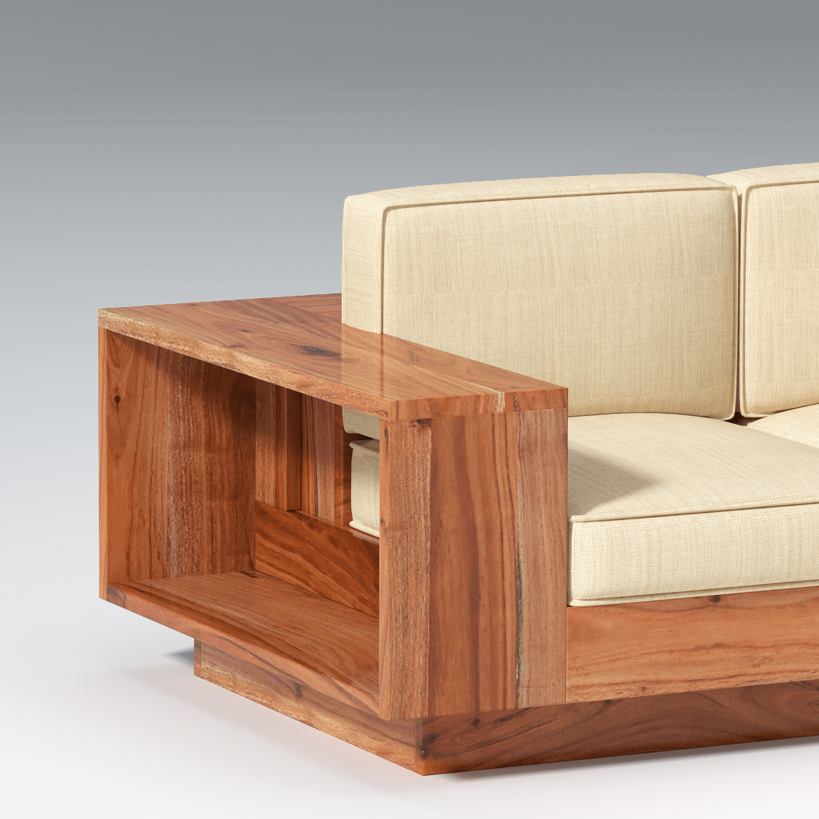 Serenerest Acacia Sofa In Light Reddish Honey - Ouch Cart 