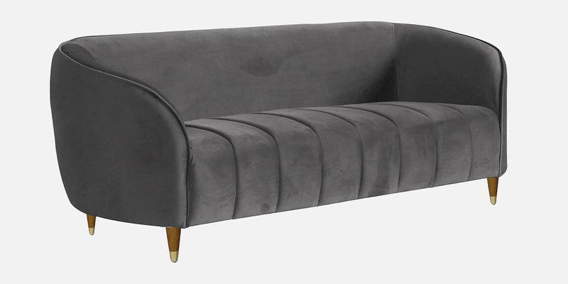 Velvet 2 Seater Sofa In Iron Grey Colour - Ouch Cart 