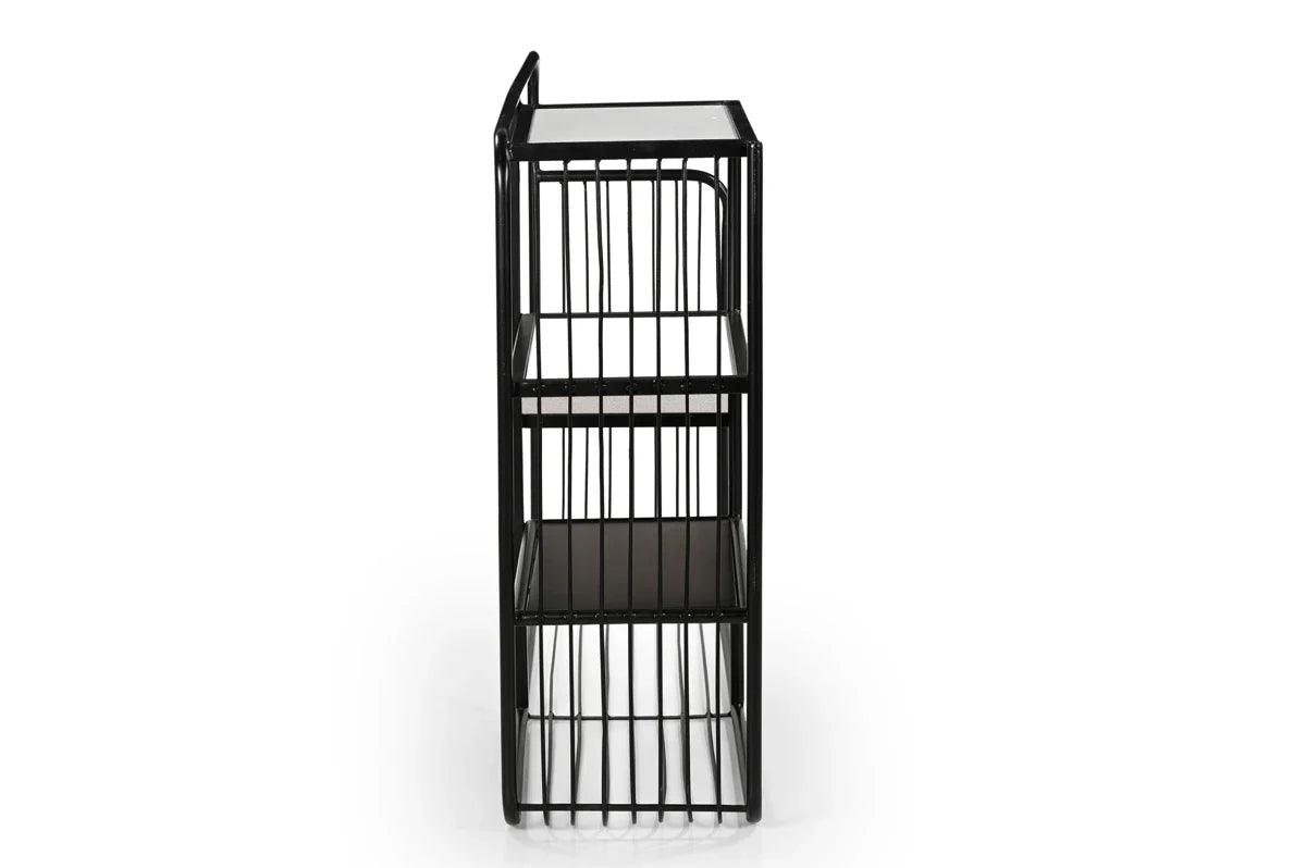 Cazo Iron And MDF Shoe Rack In Black