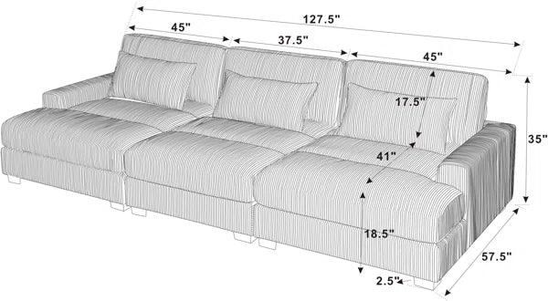 Droman Karl Upholstered Sofa - Ouch Cart 