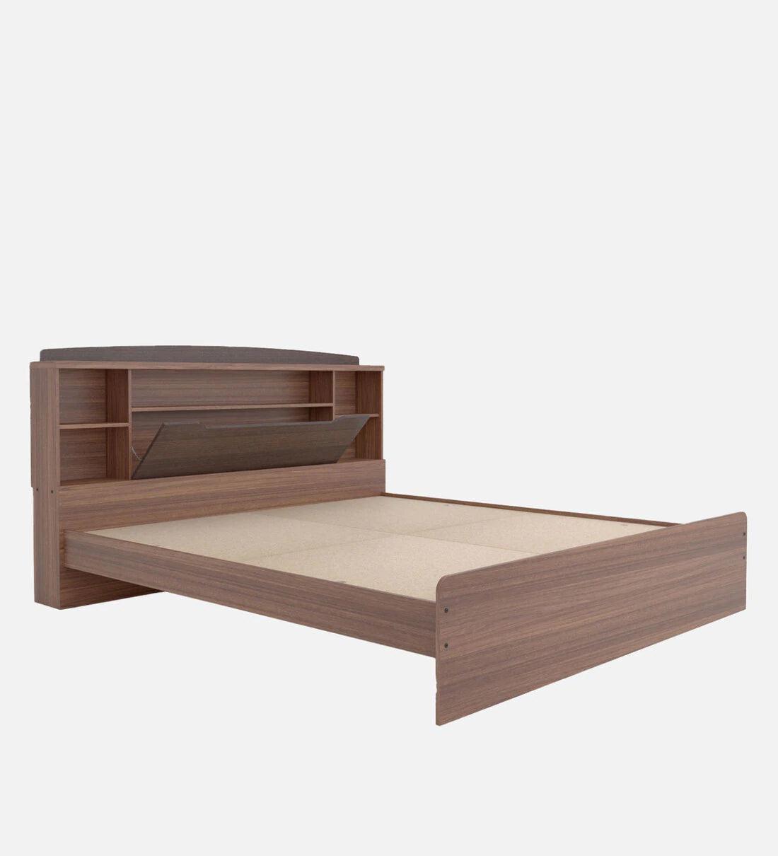 Manto King Size Bed in Teak Finish - Ouch Cart 