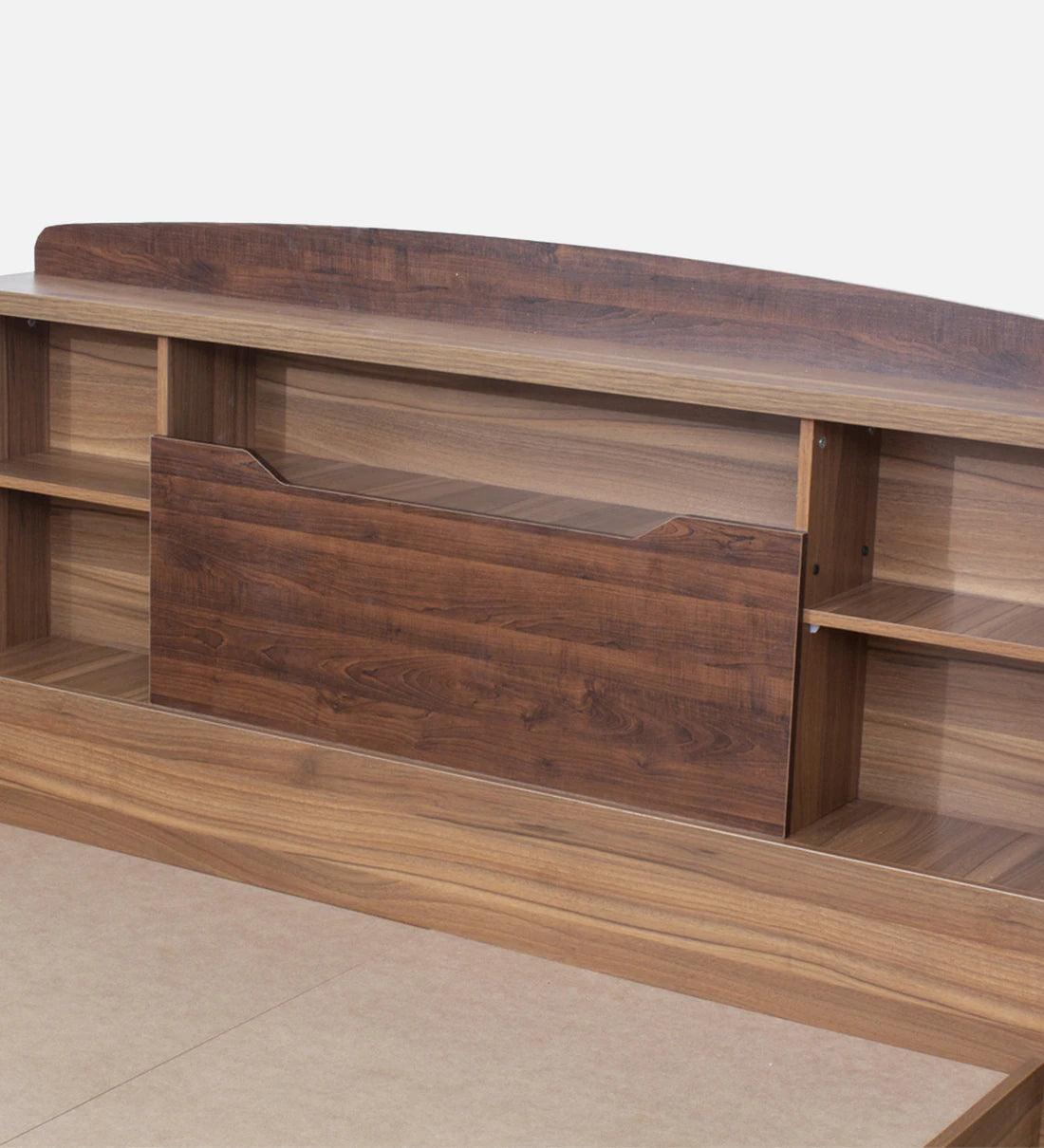Manto King Size Bed in Teak Finish - Ouch Cart 