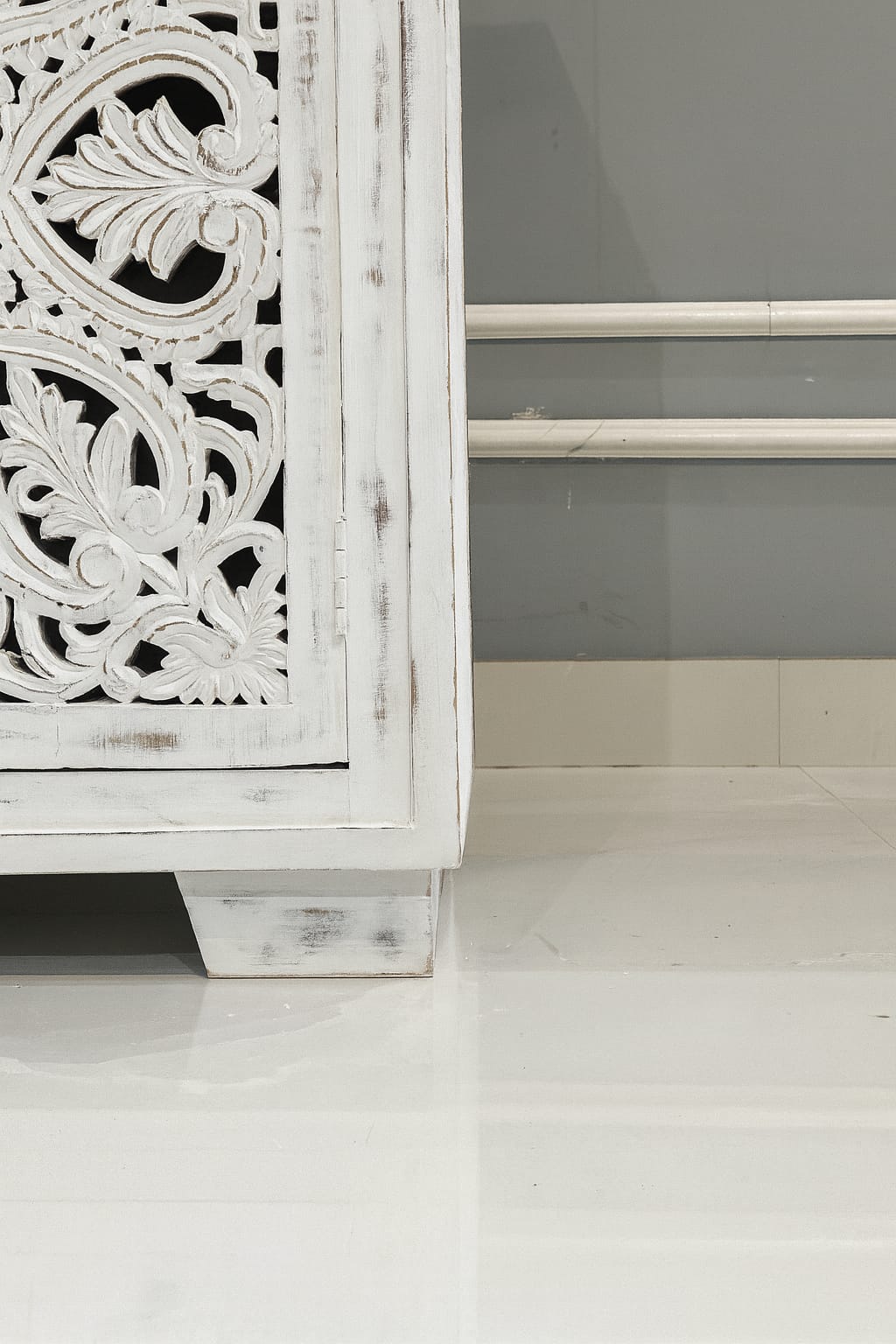 Joshua 2 Door Cabinets and Sideboard (White Finish)