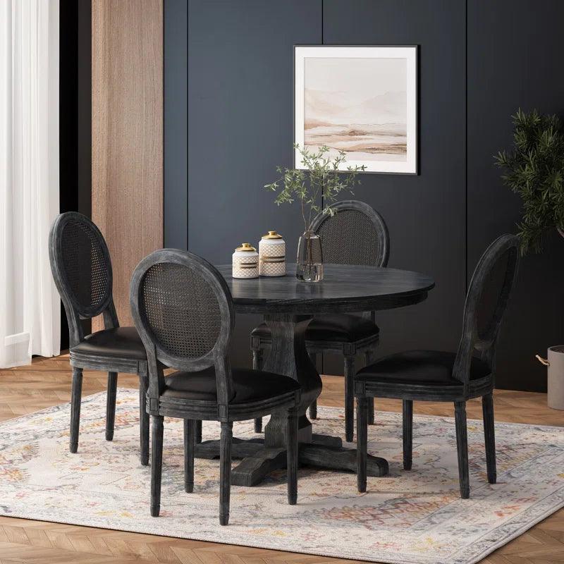 5 - Piece Pedestal Dining Set - Ouch Cart 