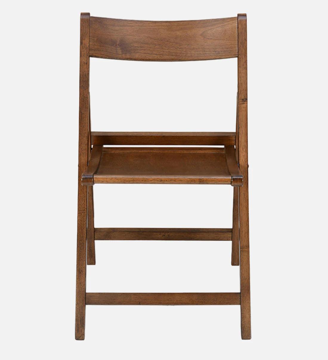 Carven Foaldable 4 Seater Dining Set In Walnut Finish - Ouch Cart 