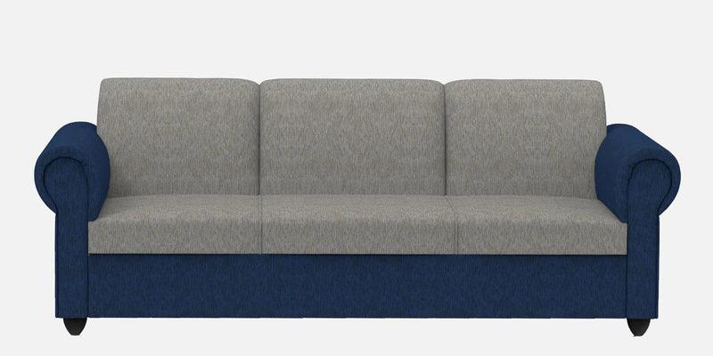 Fabric 3 Seater Sofa In Blue & Light Grey Finish - Ouch Cart 