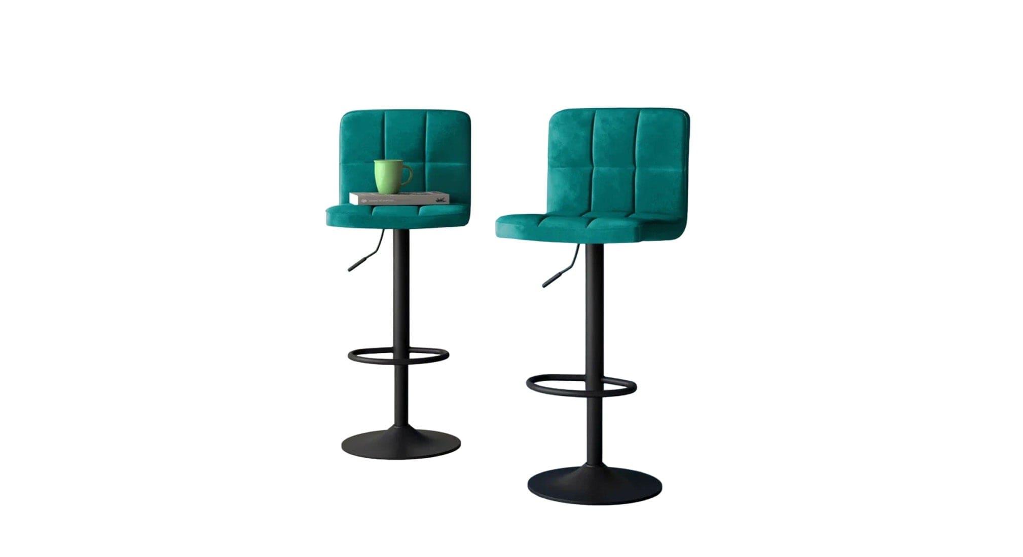 NEO SWIEL ADJUSTABLE BAR STOOL SET OF 2 - Ouch Cart 