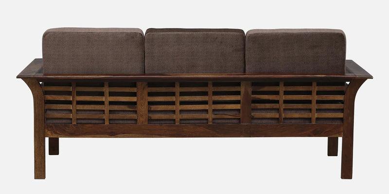 Sheesham Wood 3 Seater Sofa In Scratch Resistant Brown & Provincial Teak Finish - Ouch Cart 