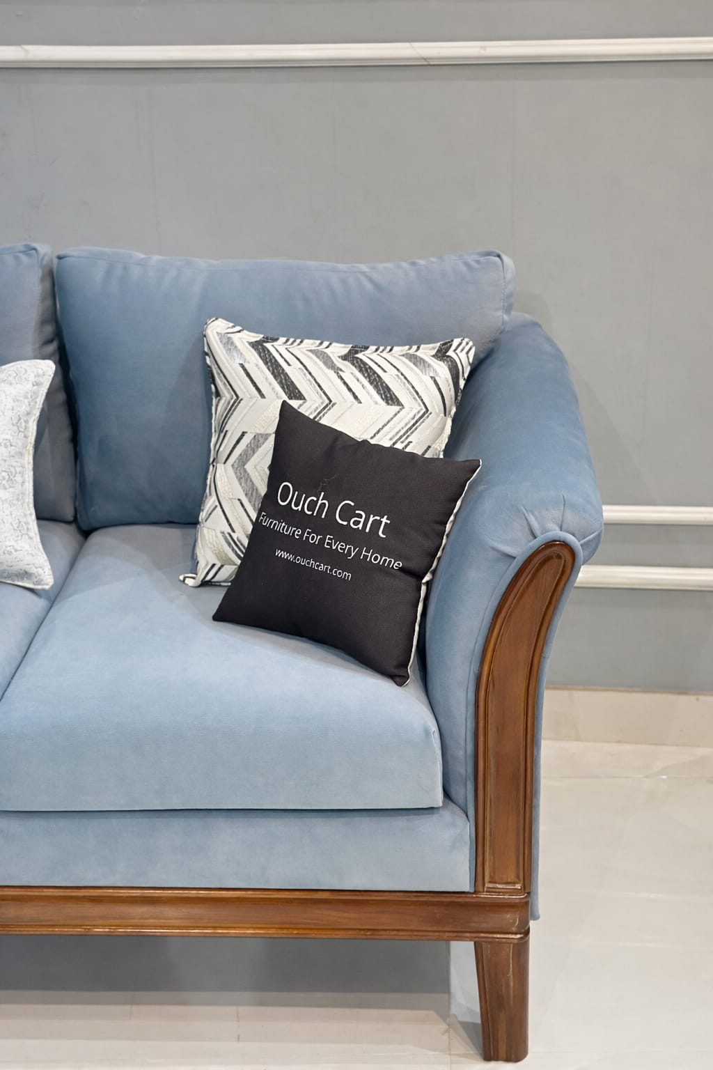 Modern Fabric Sofa Set (3+3 Seater) with Solid Wood Frame | Elegant Living Room Seating