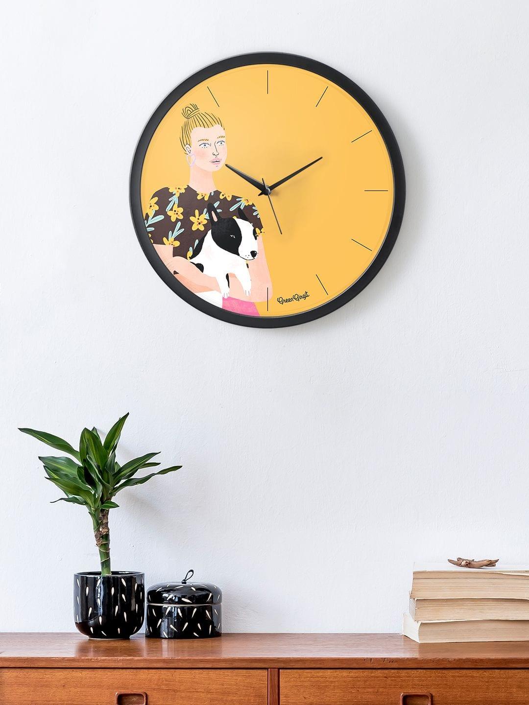 Dog Love Multicolor Wall Clock - Ouch Cart 