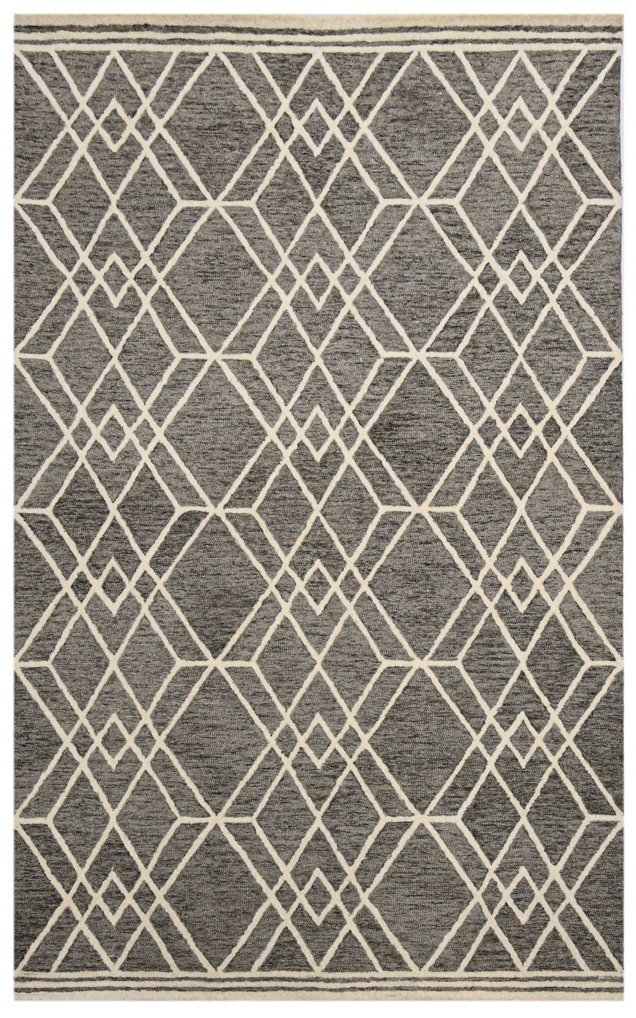 Khaki Wool Vista 5x8 Feet Hand-Tufted Carpet - Rug - Ouch Cart 