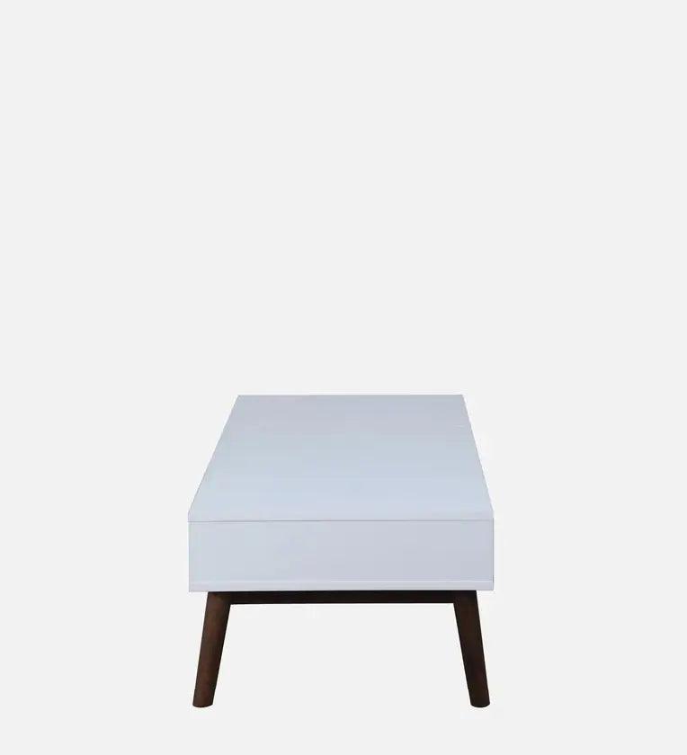 Coffee Table In White Finish - Ouch Cart 