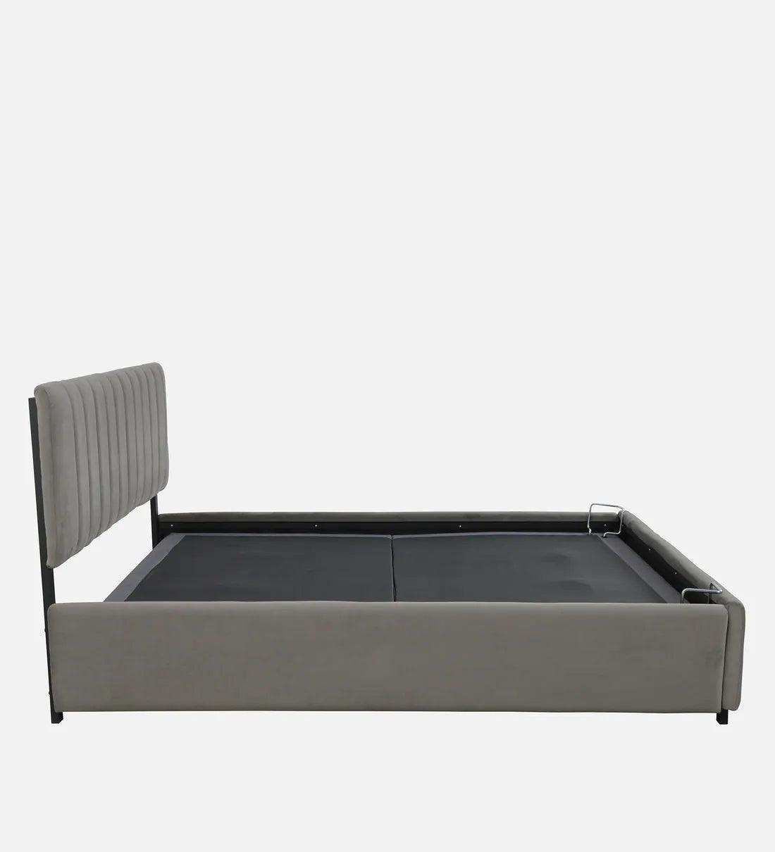 Aliba King Size Smart Bed in Italia Grey Colour With Remote