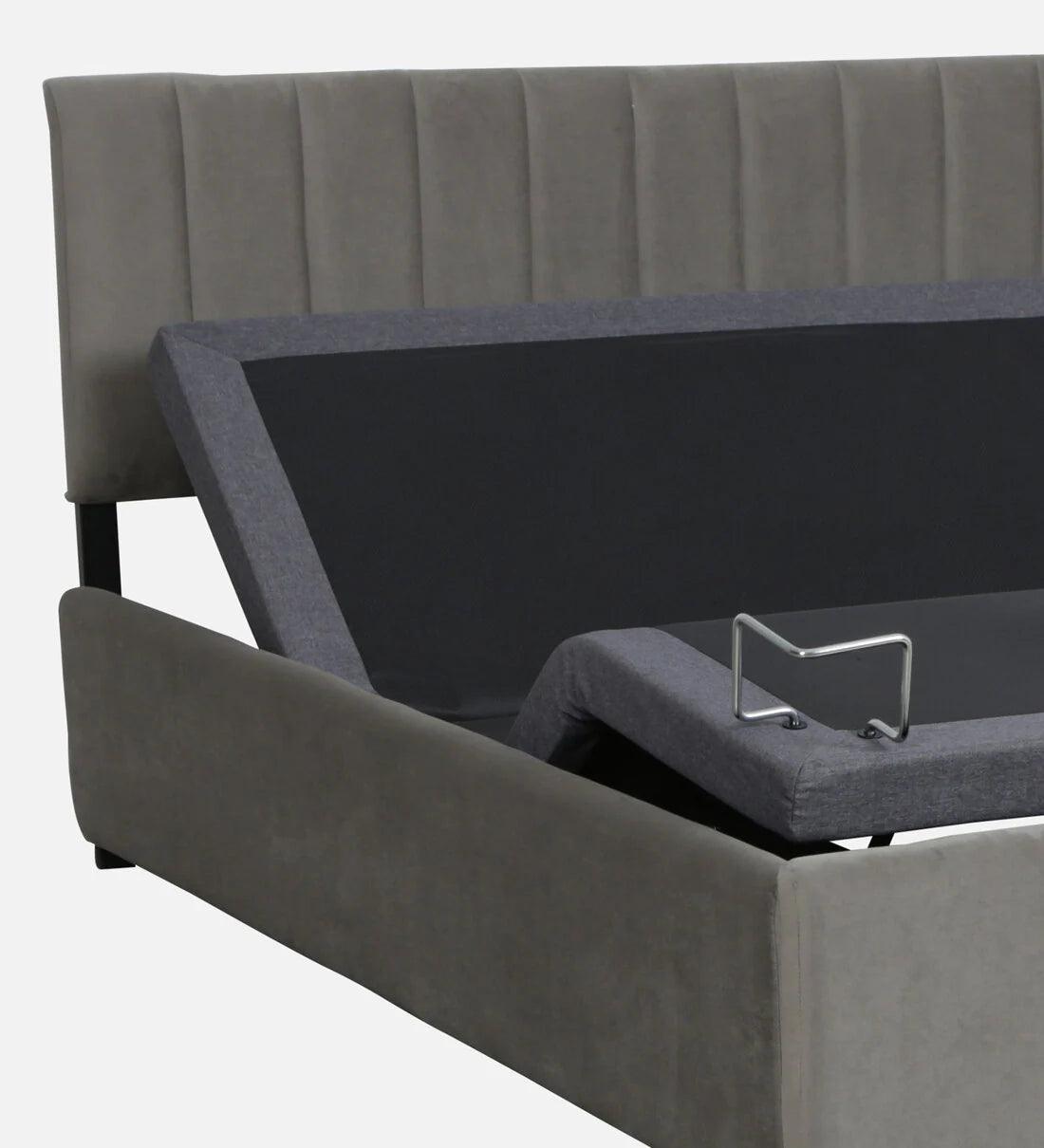 Aliba King Size Smart Bed in Italia Grey Colour With Remote - Ouch Cart 