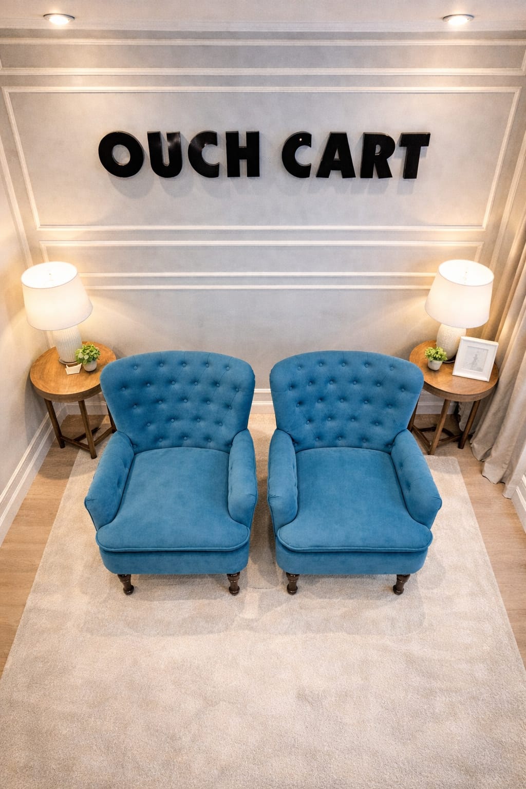 Wide Tufted Velvet Arm chair