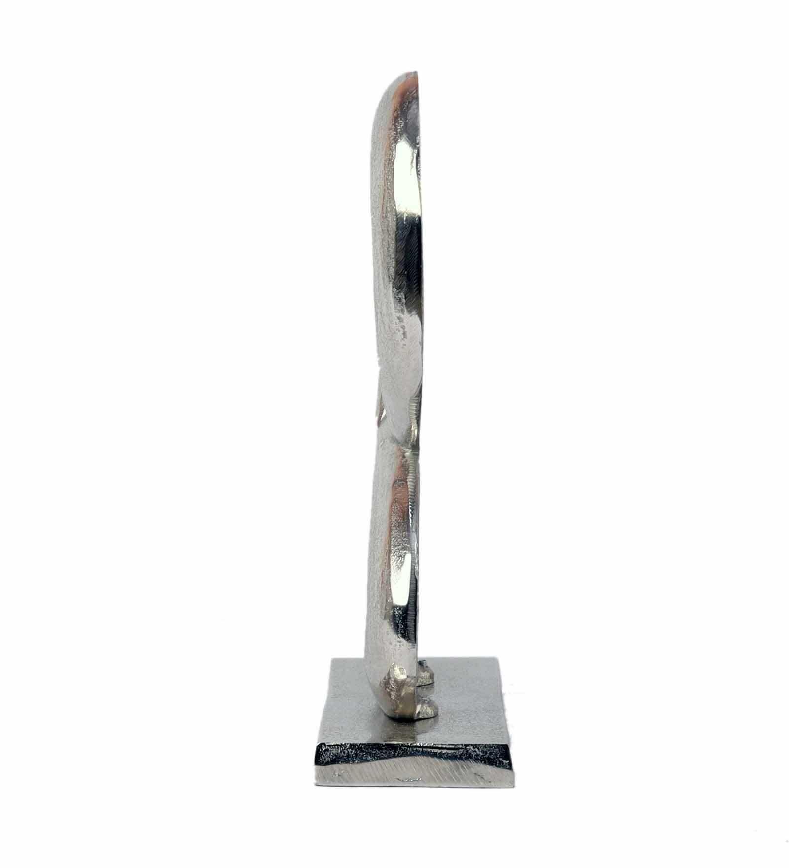 Family Heart Silver Raw Finish Large Sculpture, - Ouch Cart 