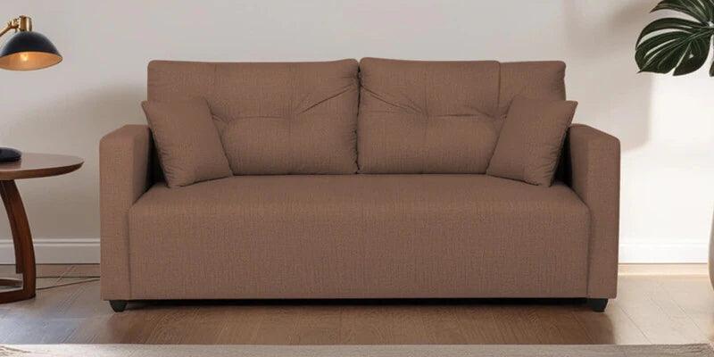 Fabric 3 Seater Sofa In Husk Brown Colour - Ouch Cart 