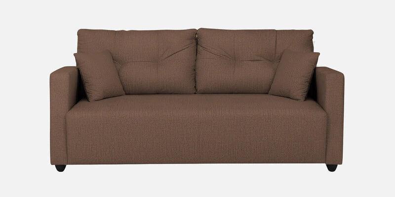 Fabric 3 Seater Sofa In Husk Brown Colour - Ouch Cart 