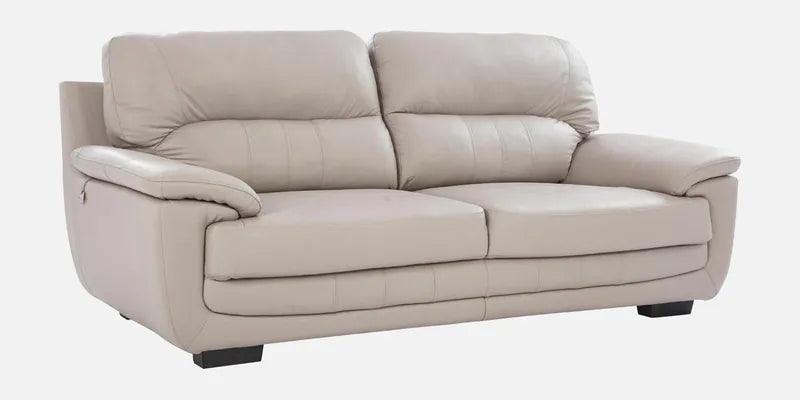 Leather 3 Seater Sofa in Cream Colour - Ouch Cart 