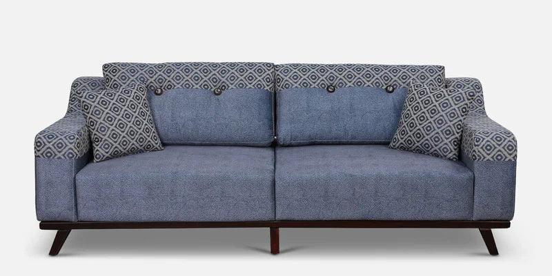 Fabric 3 Seater Sofa In Blue Colour - Ouch Cart 